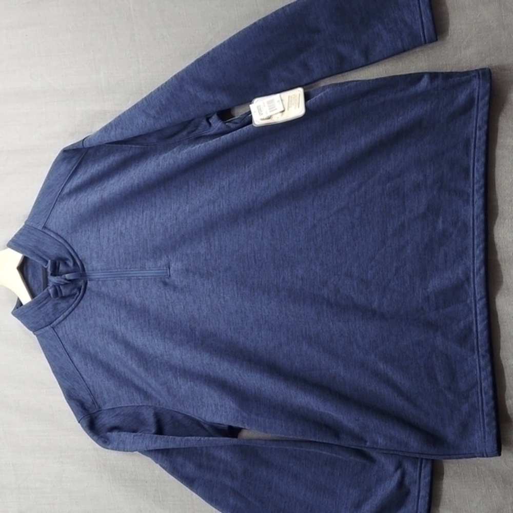 NWT C.E. Schmidt Work Wear Fleece Coat Jacket Long Sleeve Blue 1/4 Zip Size XL